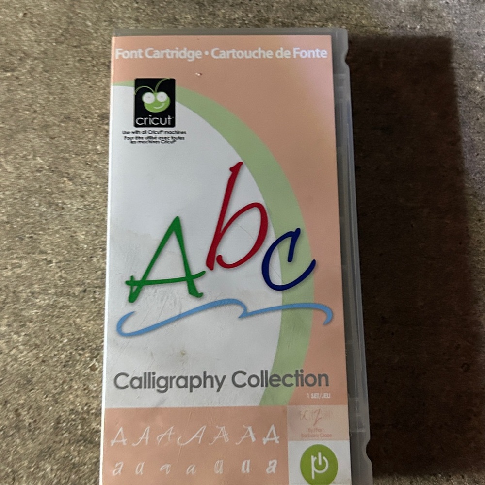 Cricut Calligraphy Collection Font Cartridge - Red, Green, Blue